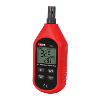 UNI-T UT333BT ~ Hőmérséklet és páratartalom mérő; -10°C~60°C (Bluetooth)